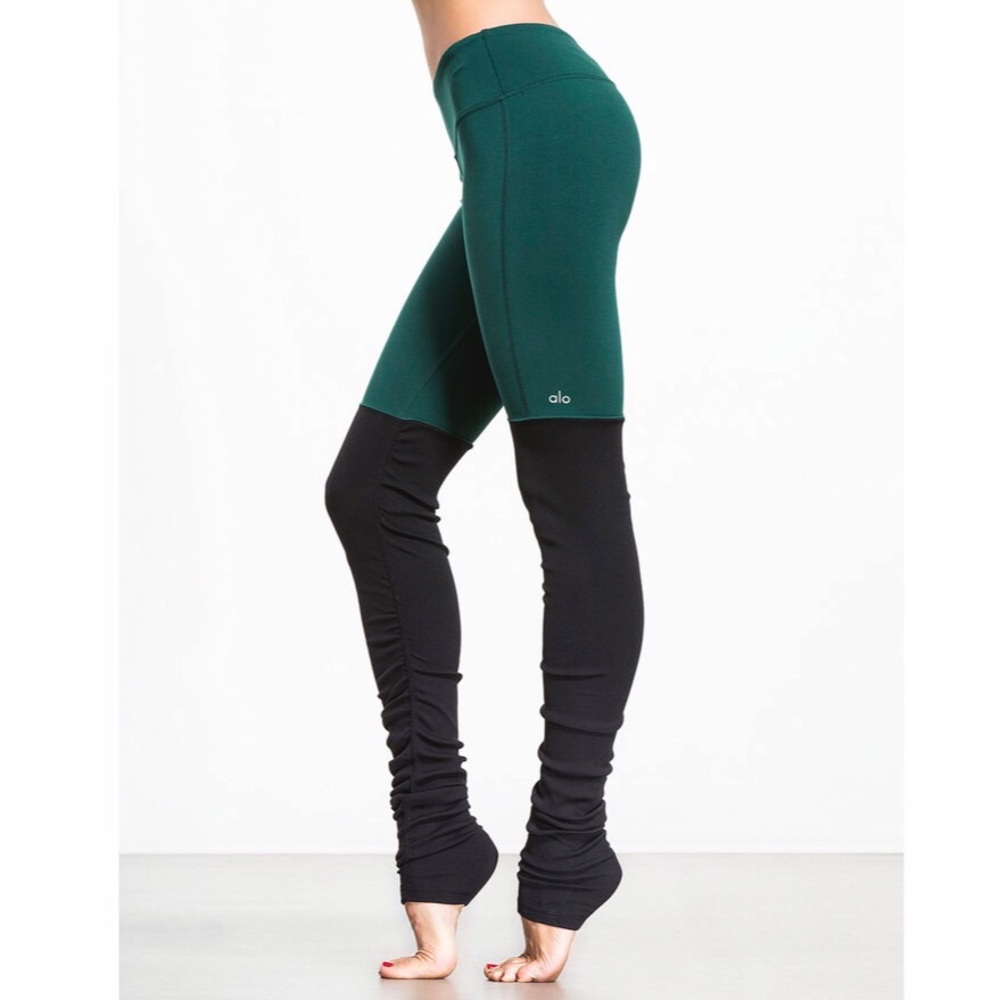 Alo Yoga Goddess Ribbed Legging Evermint Green XS